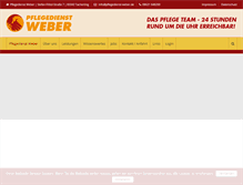 Tablet Screenshot of pflegedienst-weber.de